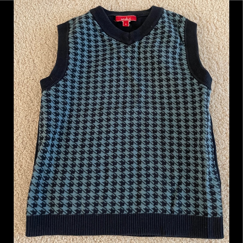 Boys Blue and Black Sweater Vest